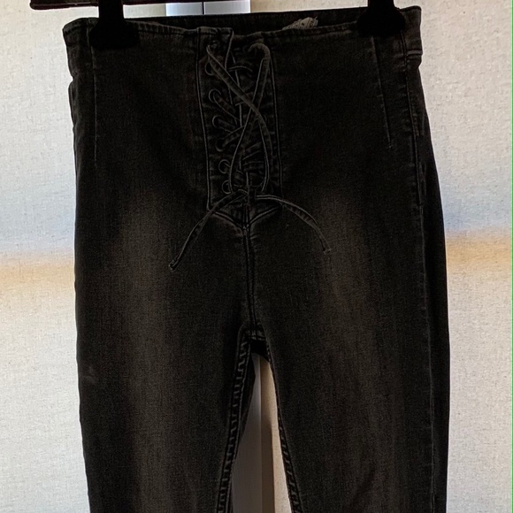 Free People Lace Up Jeans - Picture 2 of 16